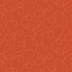 One Switch, Two Stitch patchworkstof - Mørk orange